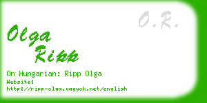 olga ripp business card